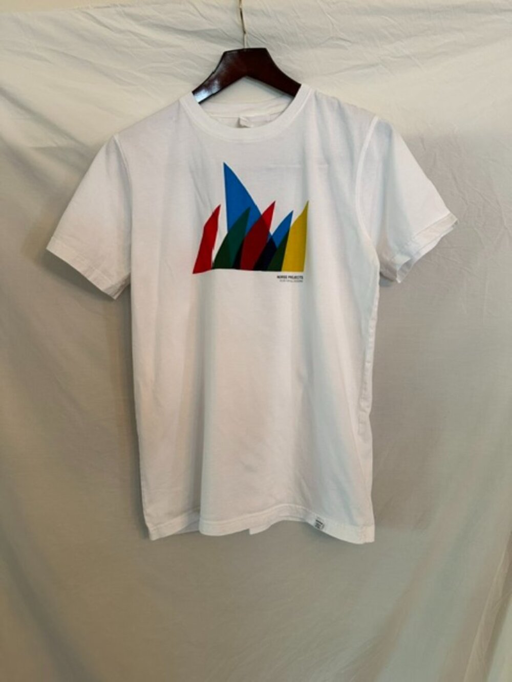 Norse Projects Niels Spinnaker Logo Graphic T-Shirt White Men's Large